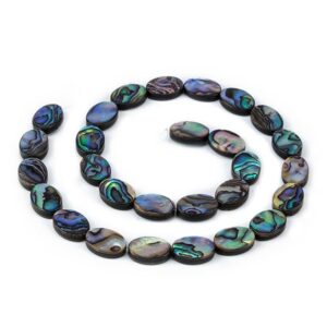 Paua oval shell beads