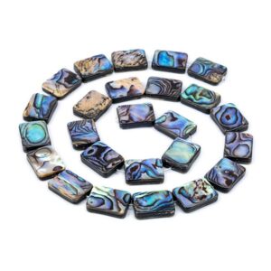 Rectangle paua shell beads