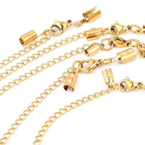 Terminals with gold chain 6 pcs.