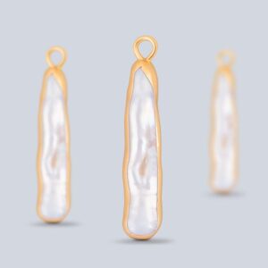 Natural cultured pearl stick pendants