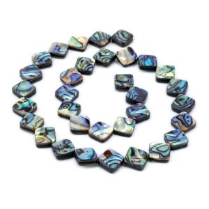 Paua rhombus shell beads